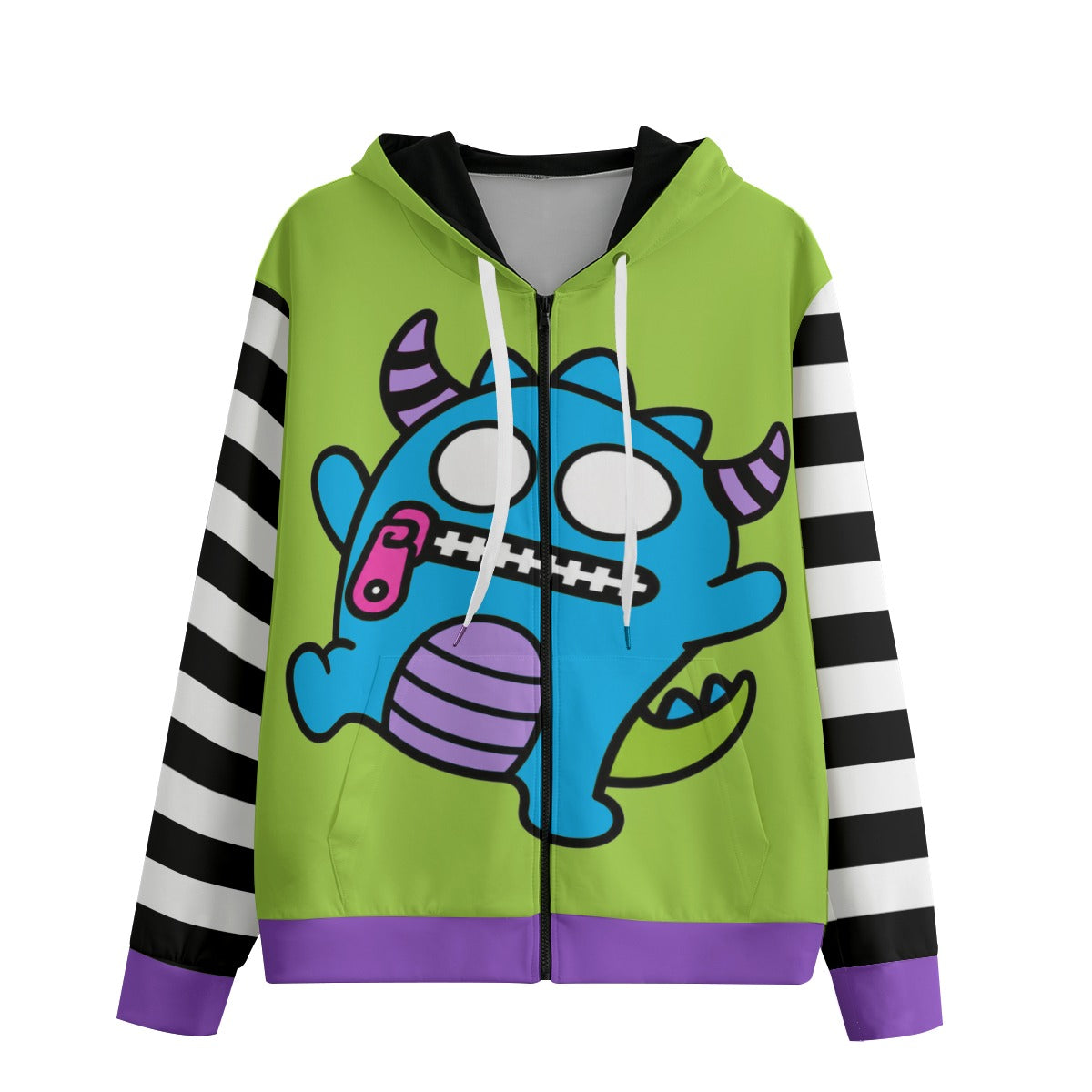 Zippy Sheppy Monster Scene Cotton Zip Hoodie (XS to 6XL)