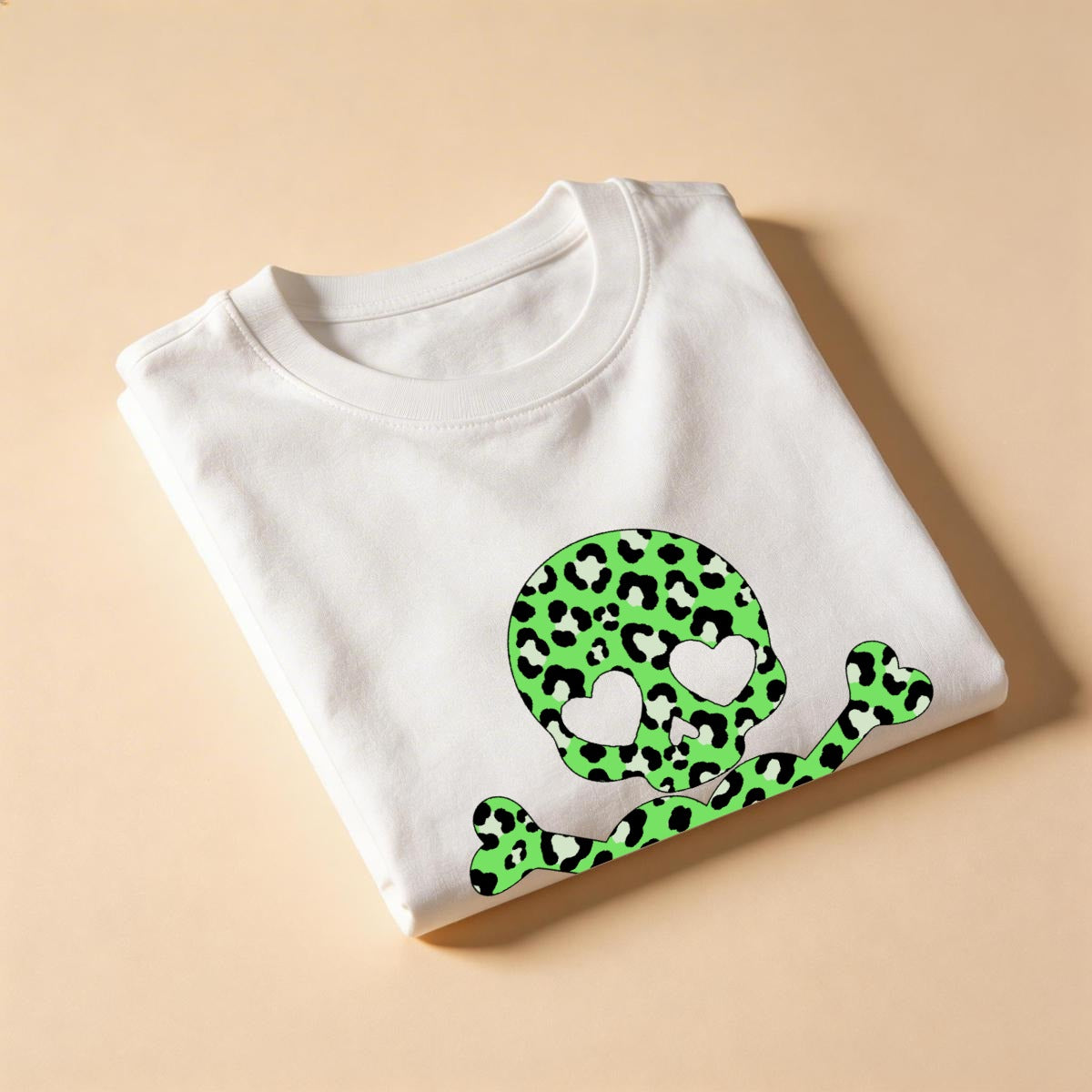 Neon Leopard Skull Unisex Cotton T-Shirt (S–5XL)