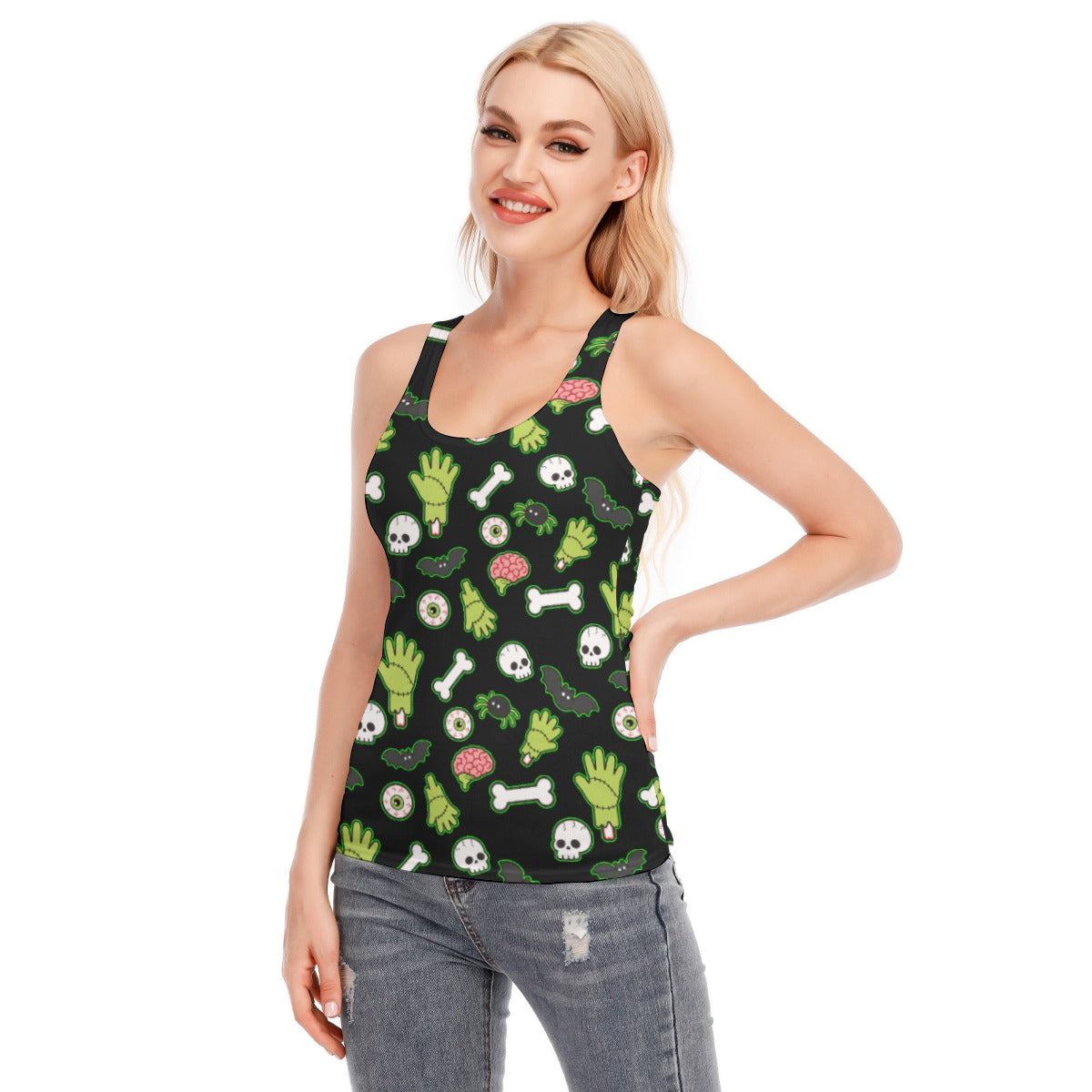 All-Over Print Women's Racer Vest | 190GSM Cotton