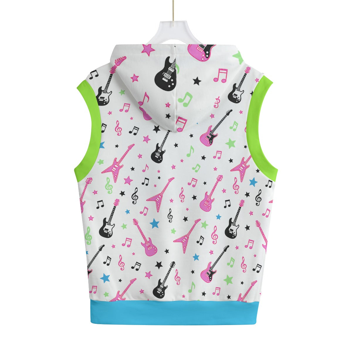 Music Sleeveless Hooded Vest – Scene Emo Y2K Kawaii Punk Cotton Hoodie | XS–5XL
