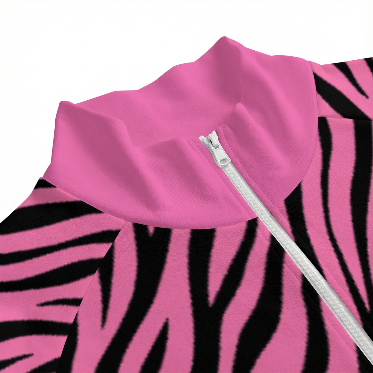 Scene Kid Zebra Skull Unisex Cotton Zip Jacket (S–5XL)