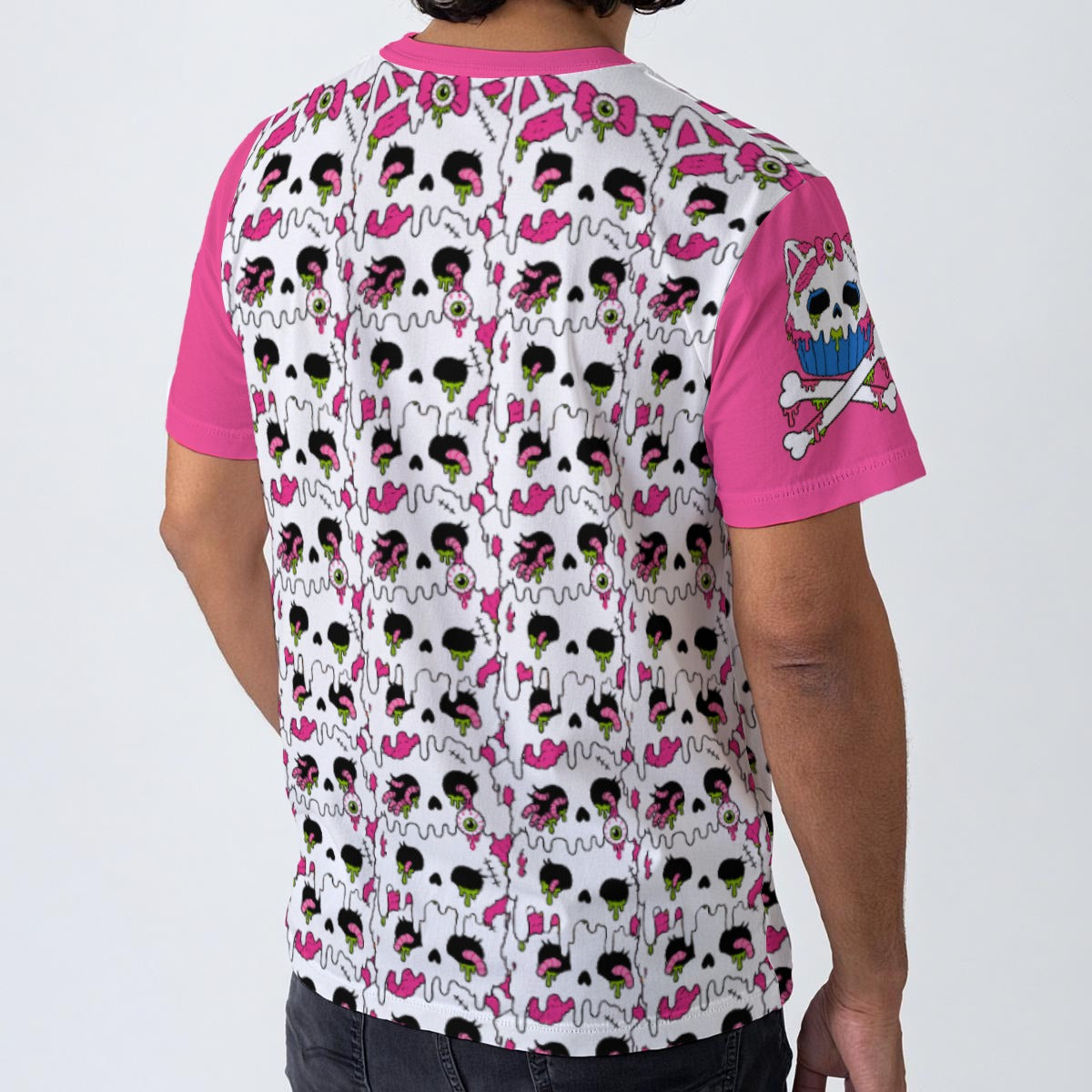 Zombie Kitty Melt All-Over Print Unisex Tee (XS–5XL)