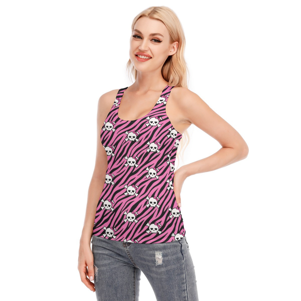 All-Over Print Women's Racer Vest | 190GSM Cotton