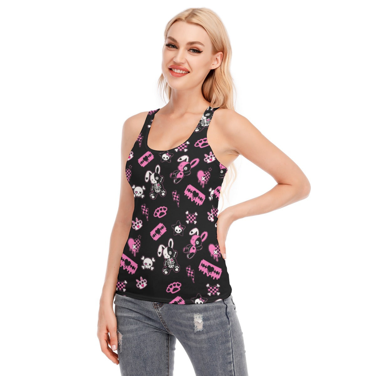 All-Over Print Women's Racer Vest | 190GSM Cotton