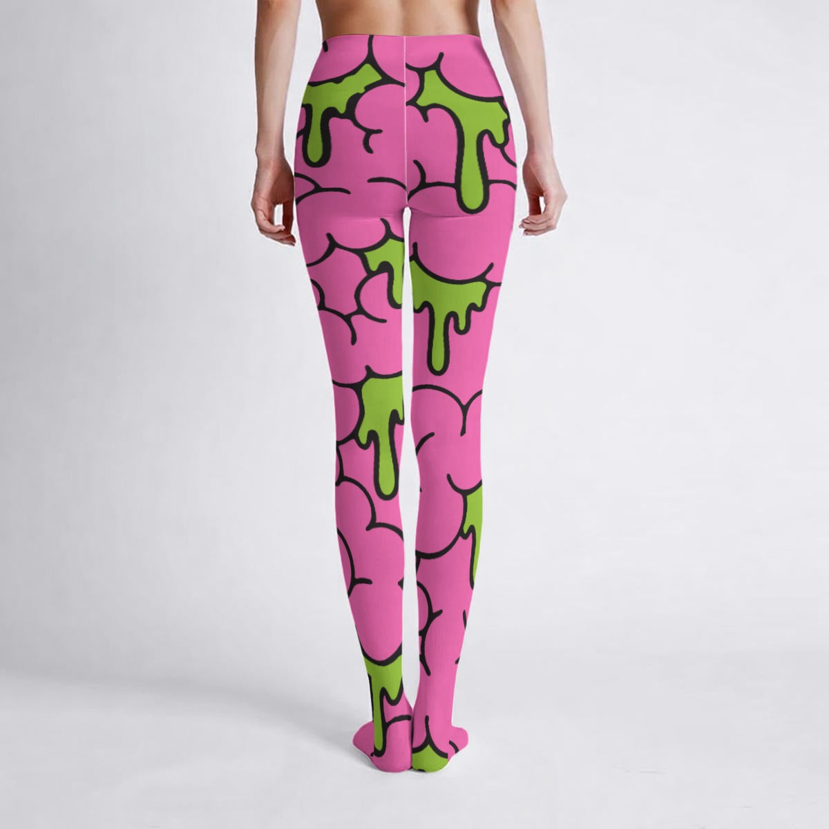 Sheppy Zombie Brain Tights – Pink Slime Alternative Pantyhose