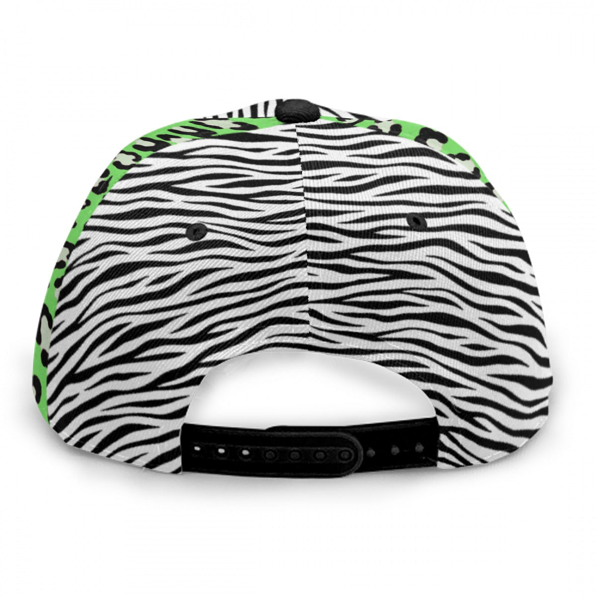 Zebra Riot Flat Brim Snapback Hat | Y2K Emo Scene Cap