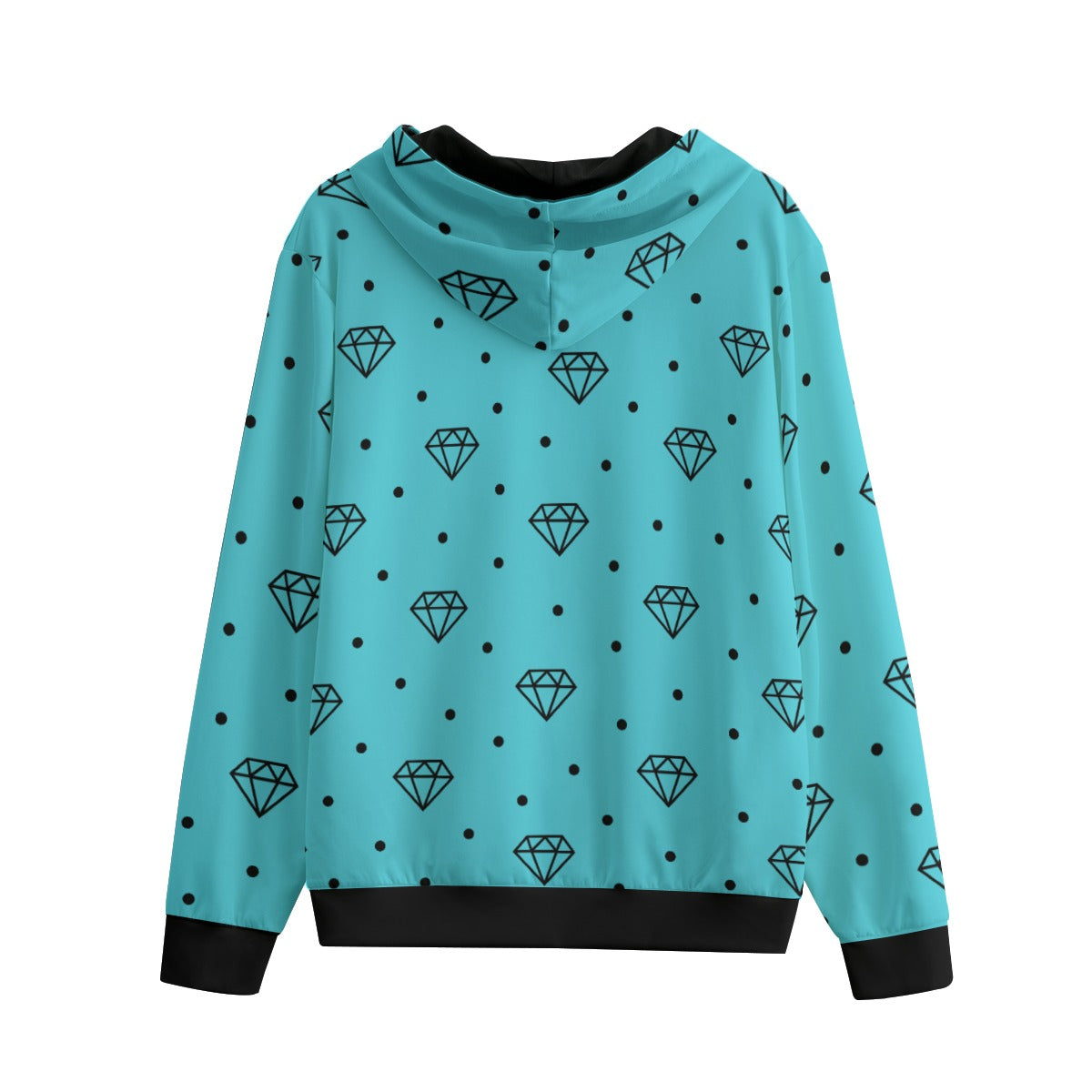 Scene Kid Diamond Zip-Up Hoodie (Unisex)