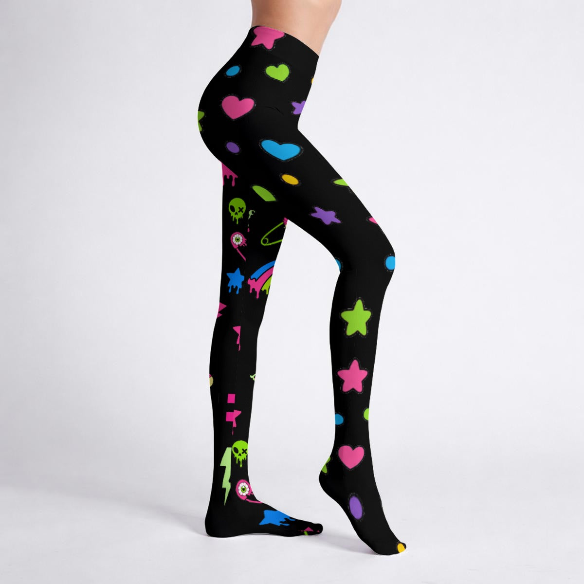 Alien Zombie Scene Women's High-Stretch Tights
