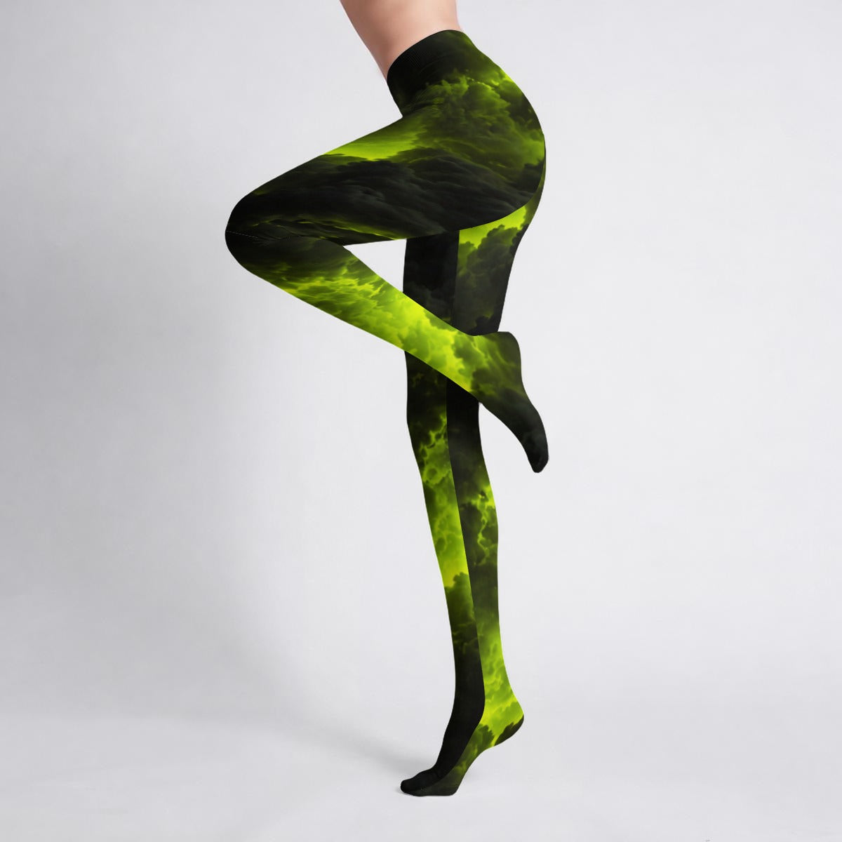 Toxic Storm Cyberpunk High Stretch Tights | Cybergoth Tights