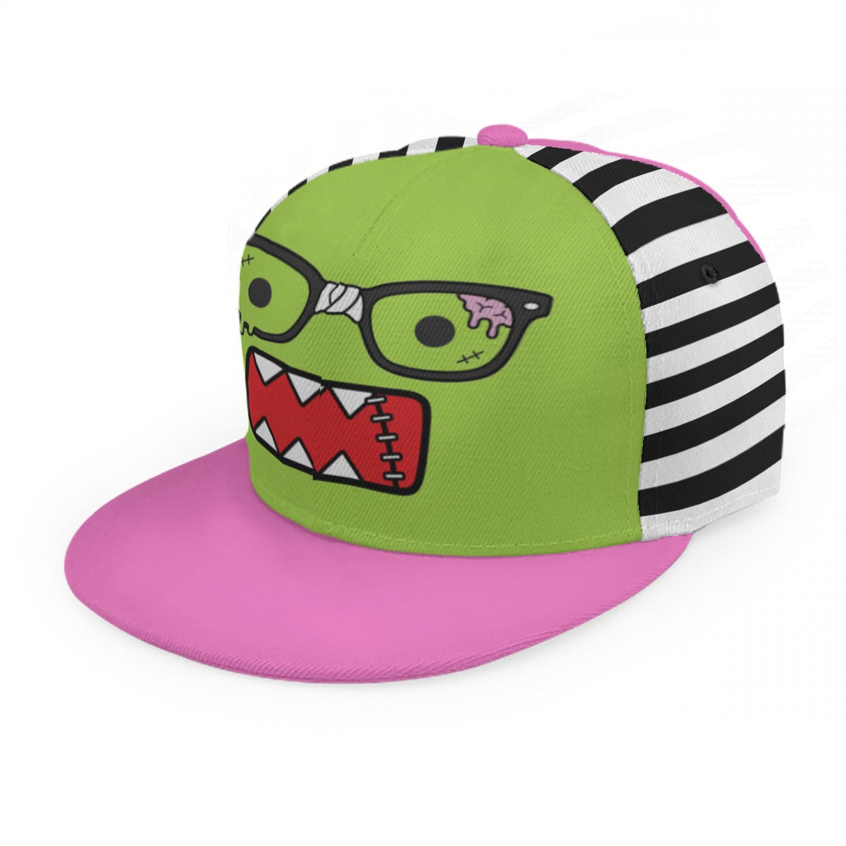 Zombie Nerd Monster Flat Brim Cap