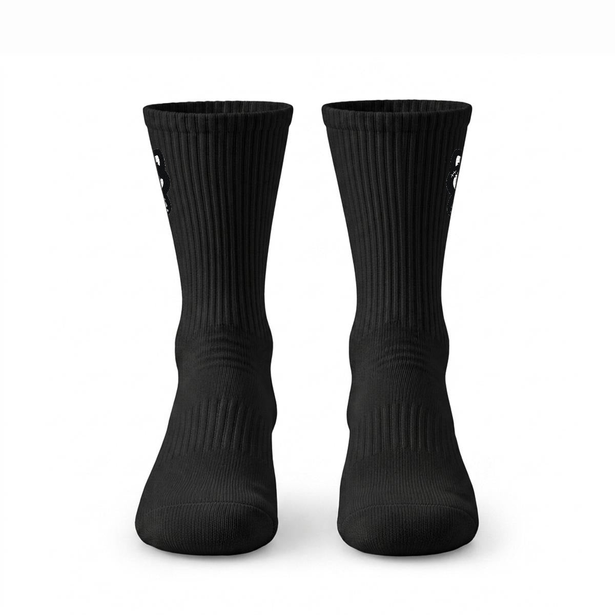 Embroidery Sports Cotton Knee-High Socks|Cotton