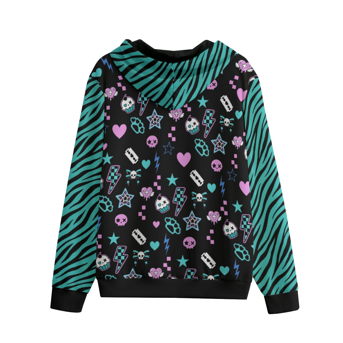 Electric Scene Queen Unisex Cotton Zip-Up Hoodie (XS to 6XL)