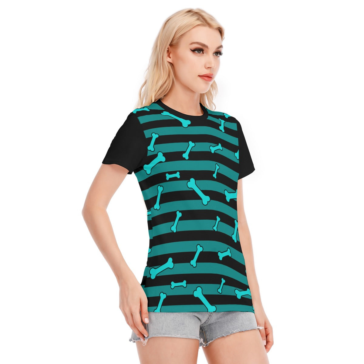 All-Over Print Women's Round Neck T-Shirt | 190GSM Cotton