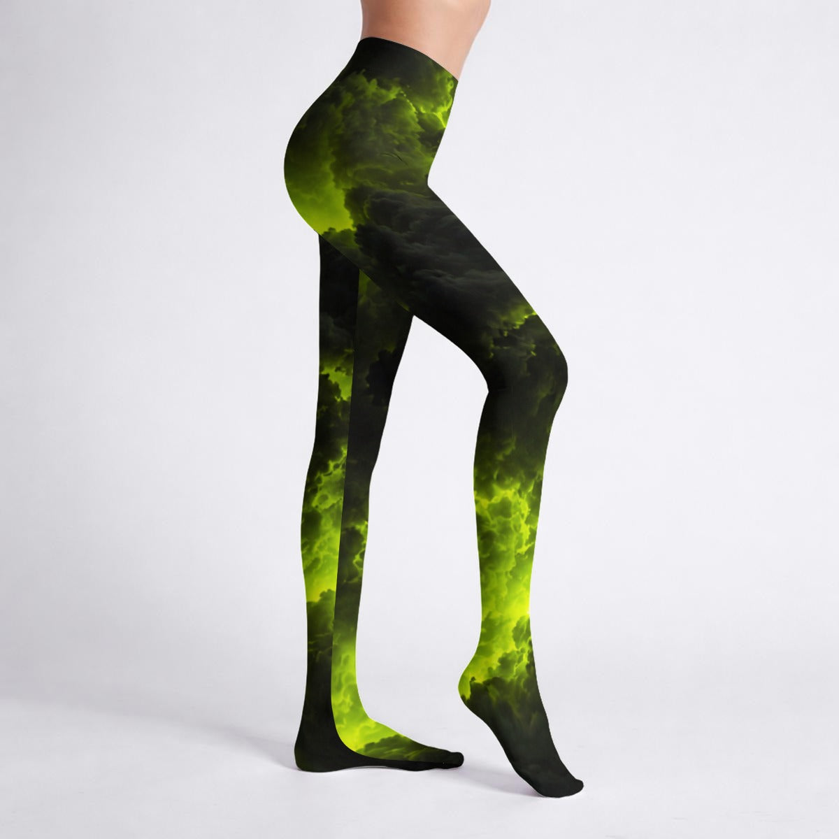 Toxic Storm Cyberpunk High Stretch Tights | Cybergoth Tights