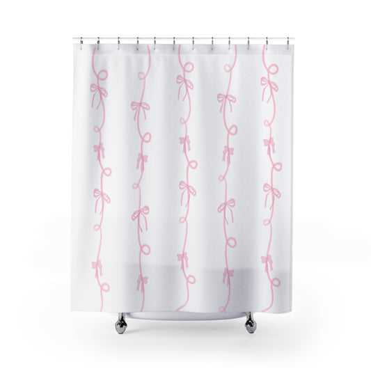 Coquette Bow Aesthetic soft girl  Shower Curtains