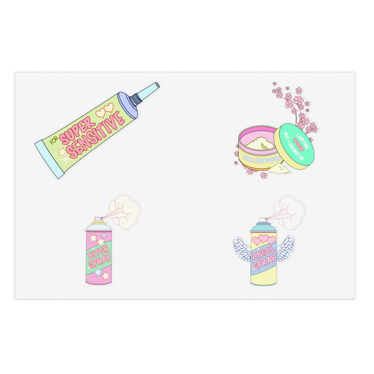 Sensitive Girl Sticker Sheets