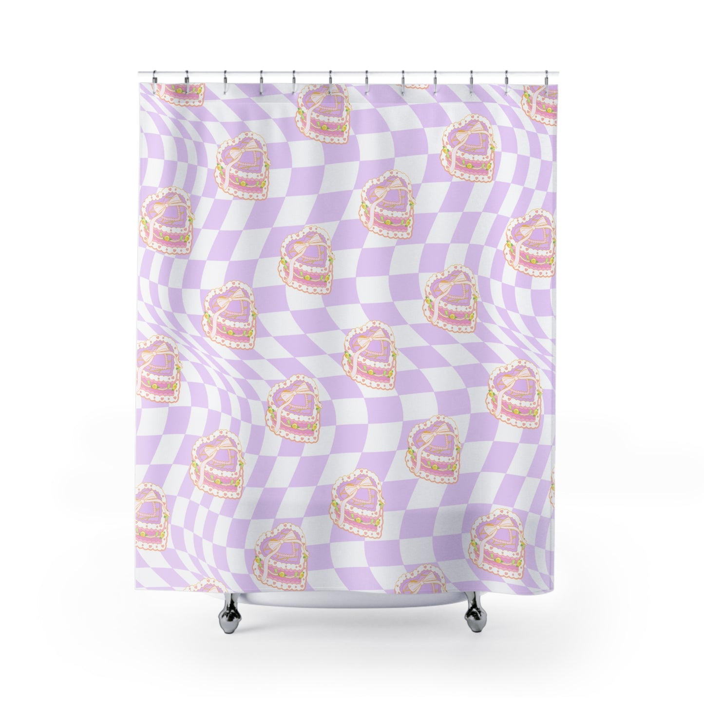 Kawaii Pastel Cake Shower Curtains