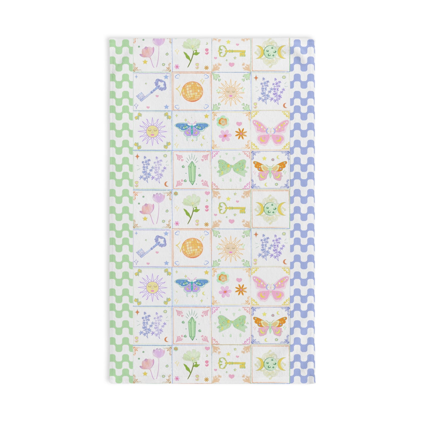 RETRO BOHO Whimsical Butterfly Hand Towel