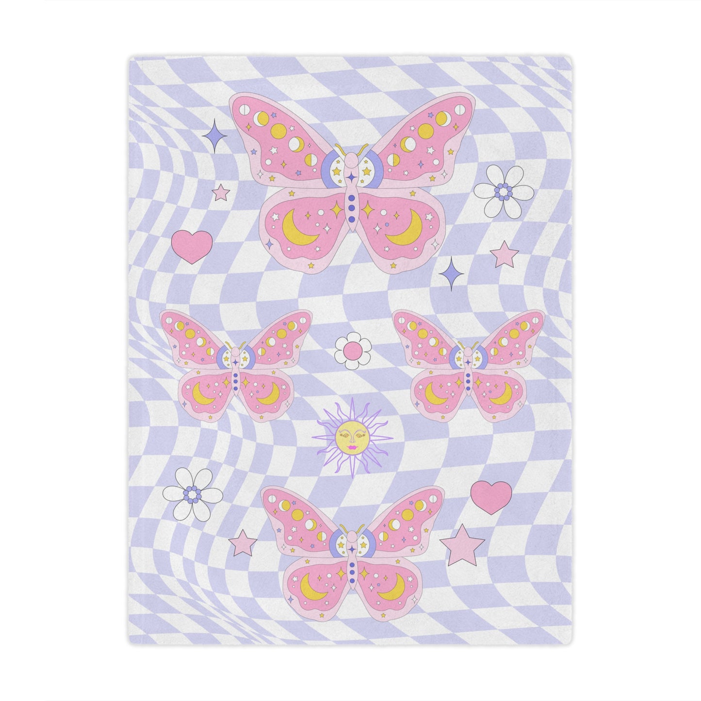 KawaII Pastel Soft Grunge Butterfly Blanket