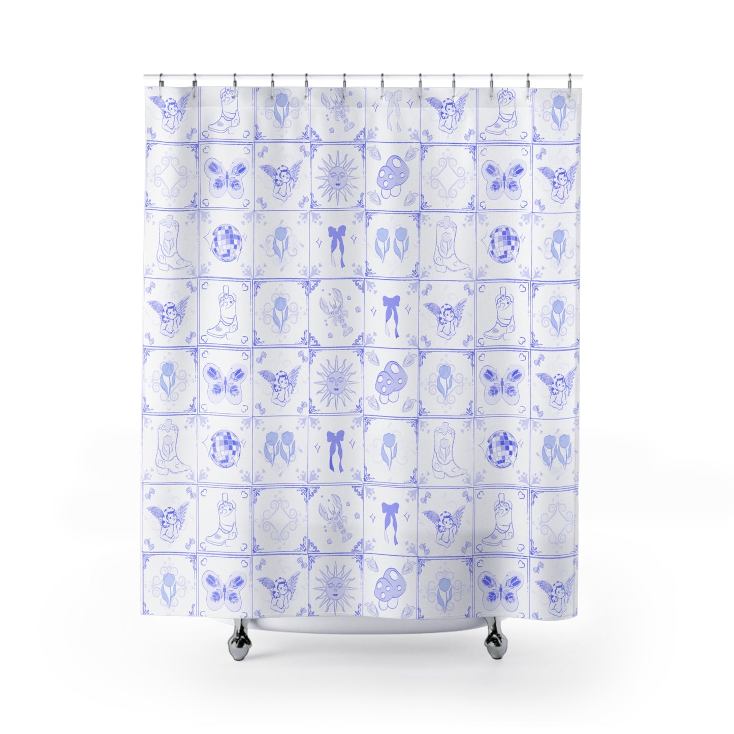 Angelic Tile style Shower Curtains