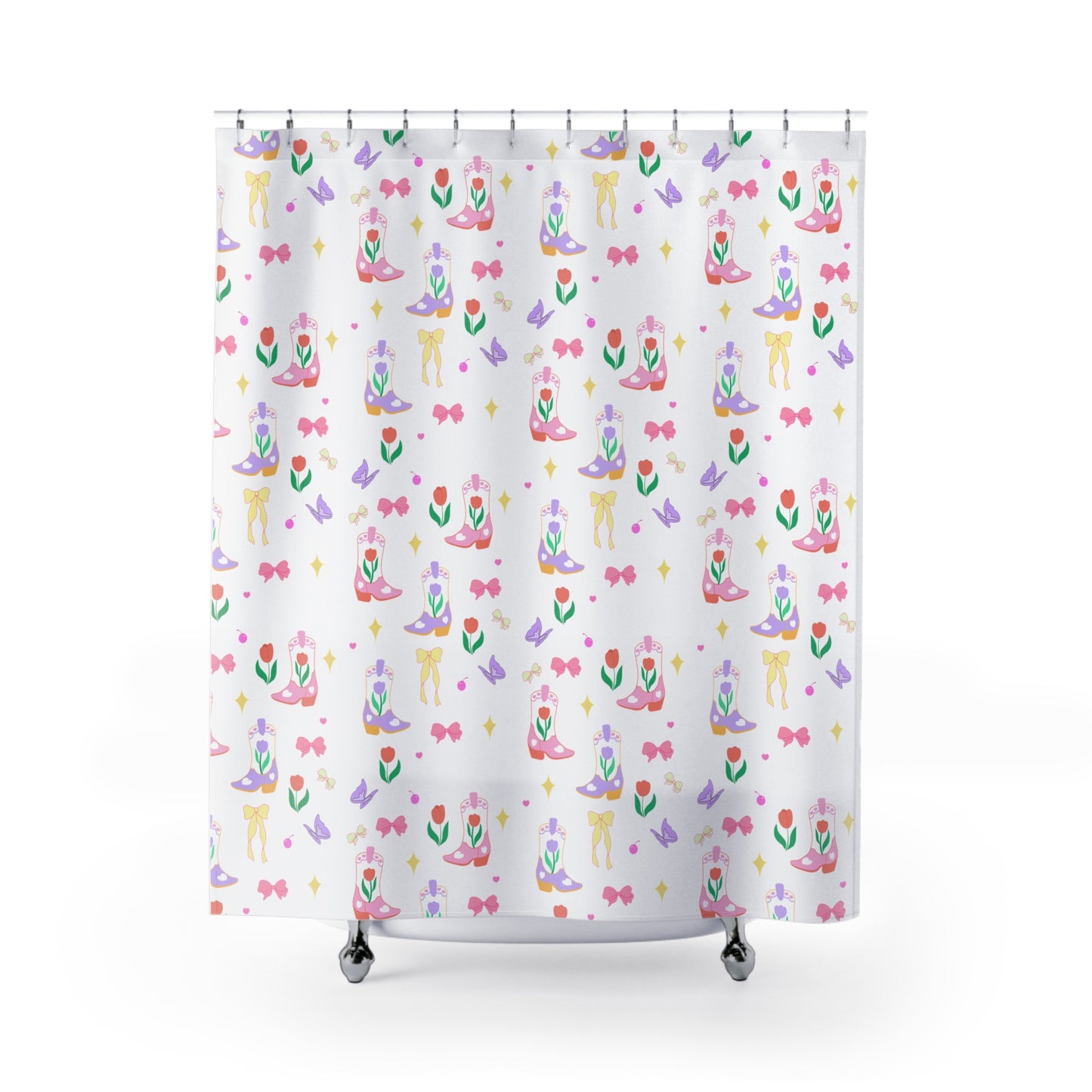 Howdy Girl aesthetic Tulip Shower Curtains