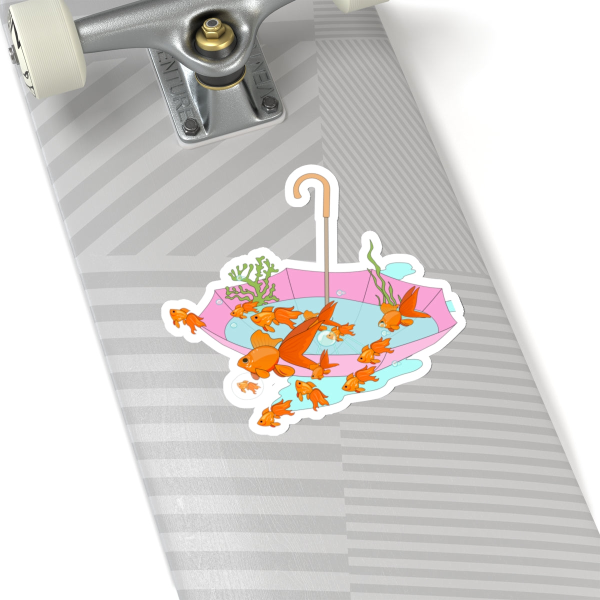 Goldfish in Tokyo Kiss-Cut Stickers