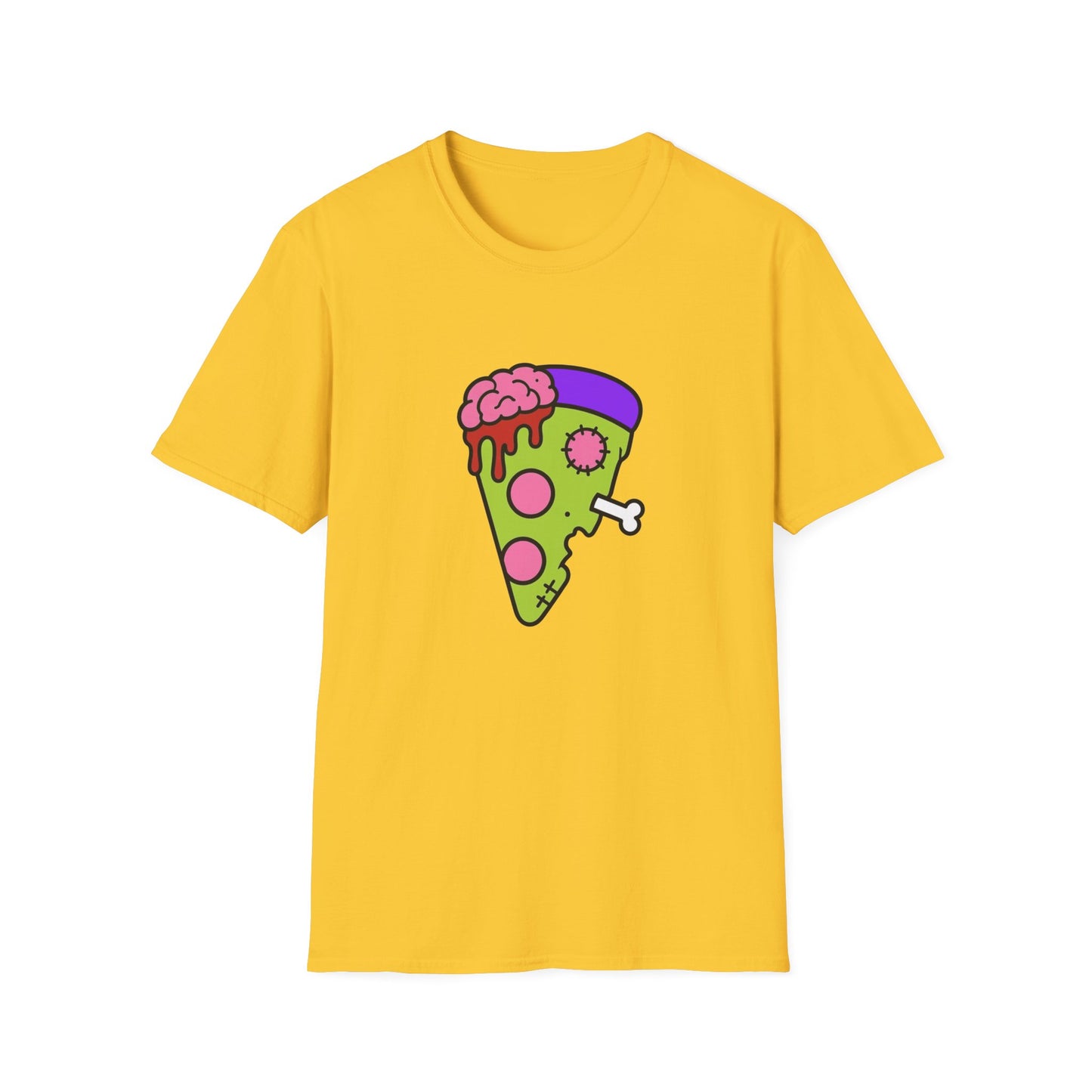 Zombie Pizza Scene Kids Cotton Unisex Tee (XS–5XL)