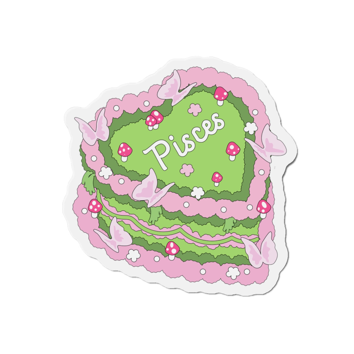 Zodiac Cake Series Pisces Magnets