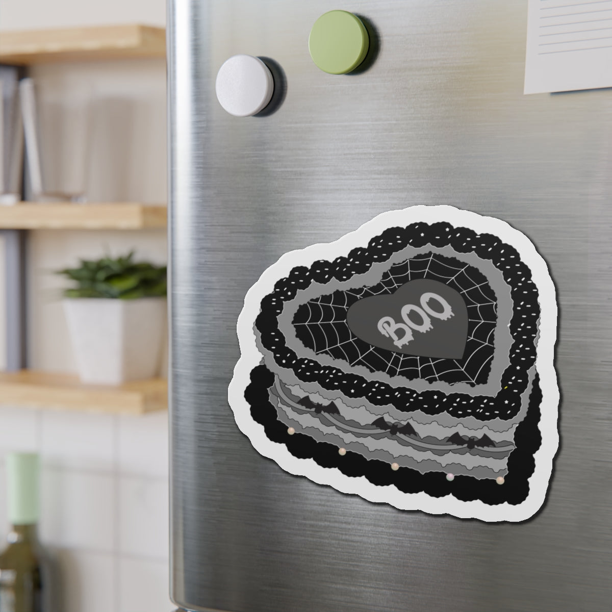 Kawaii Goth BOO Cake Magnets