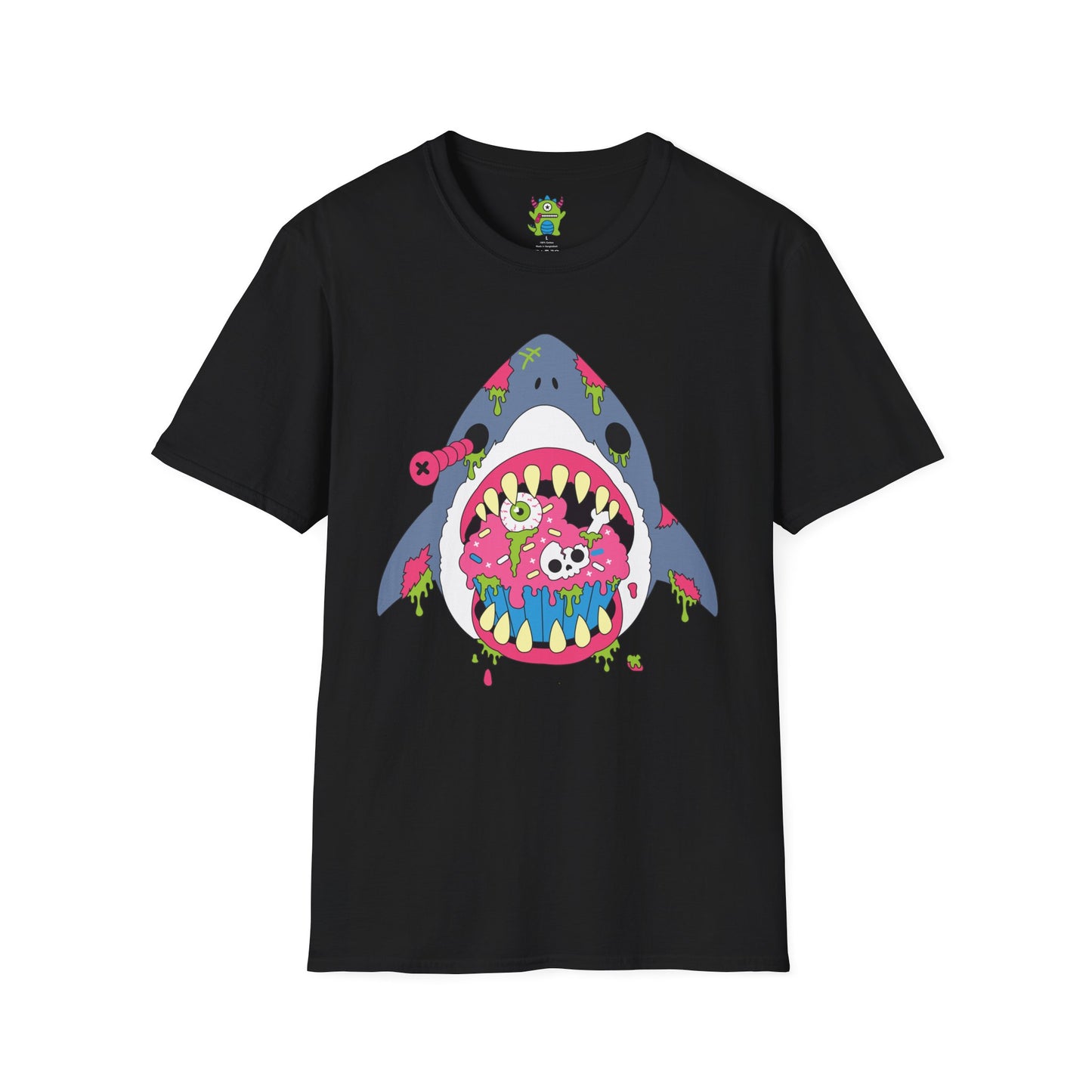 Zombie Shark Graphic Tee — Creepy Cute Monster Shark T‑Shirt