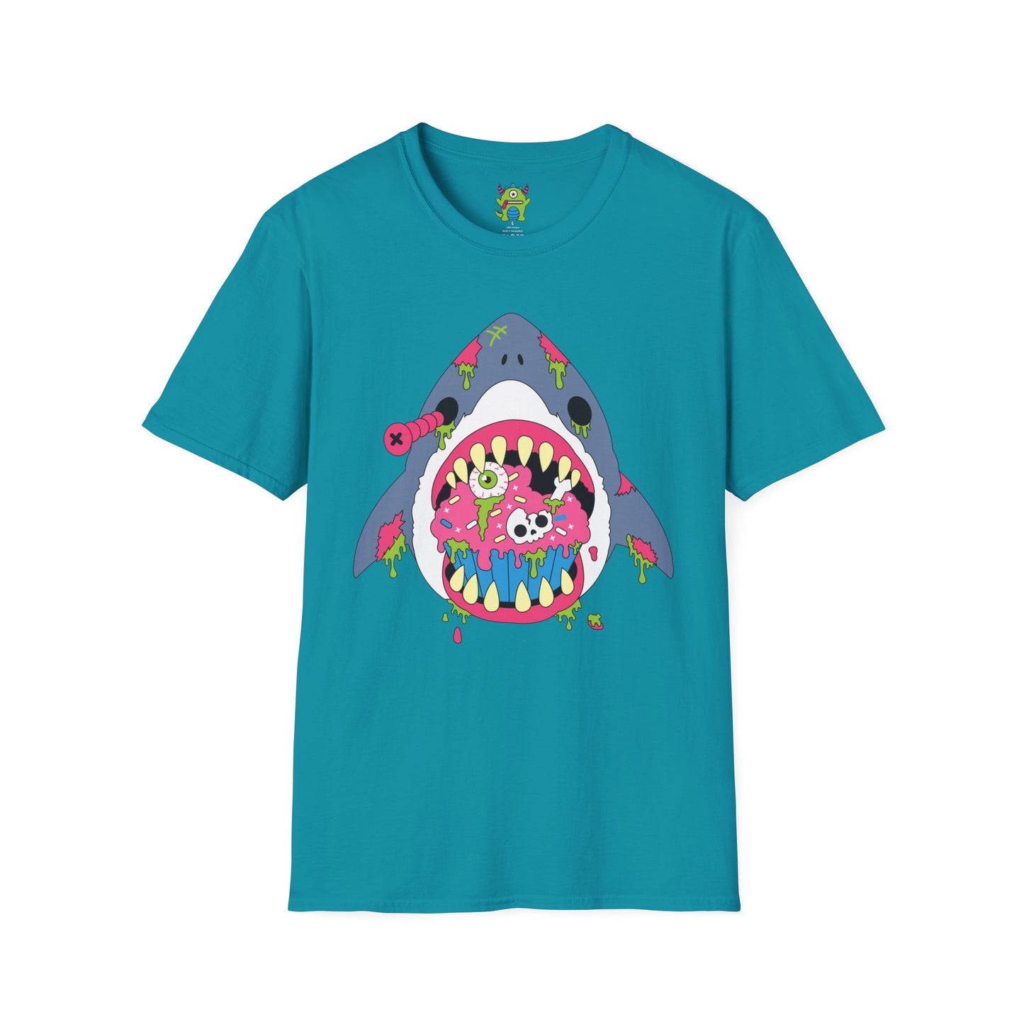 Zombie Shark Graphic Tee — Creepy Cute Monster Shark T‑Shirt