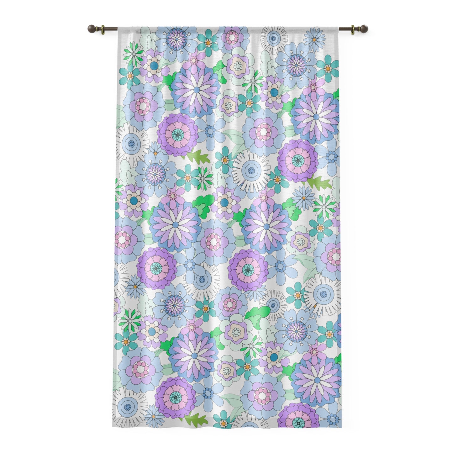 Retro Flower Child Curtain