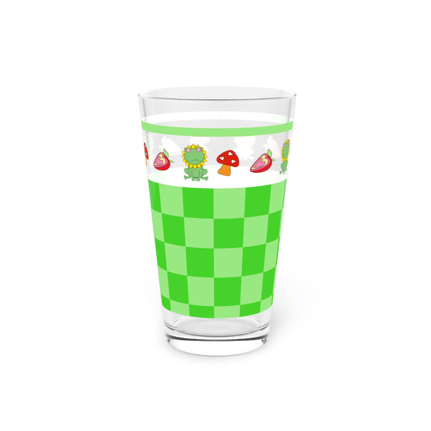 Retro Froggy Pint Glass