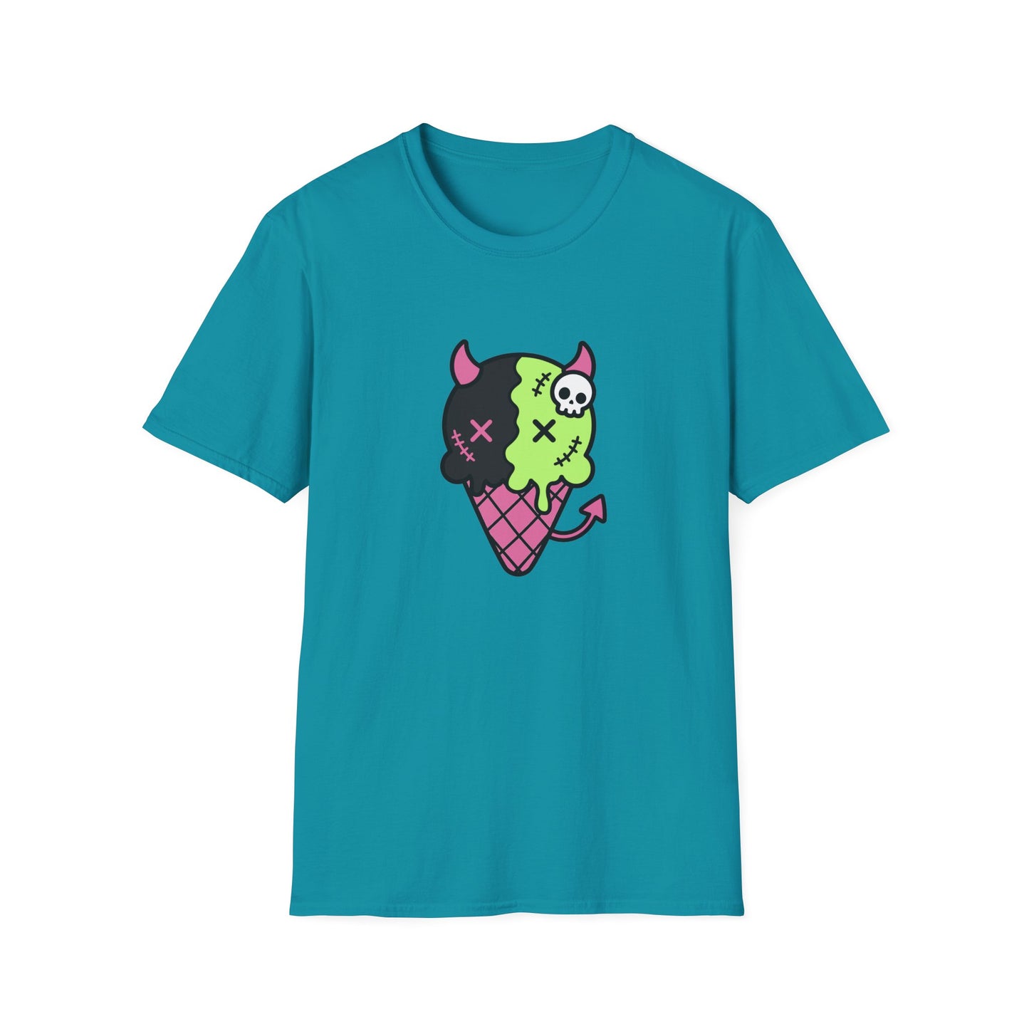 Devil Ice Cream Scene Kids Cotton Unisex Tee (XS–5XL)