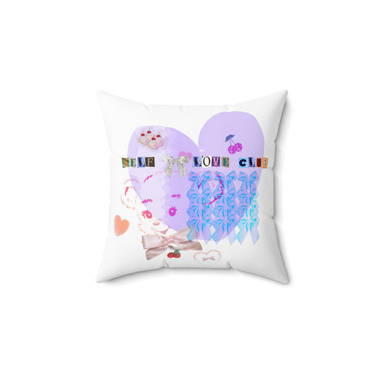 SELF LOVE CLUB Y2k Square Pillow