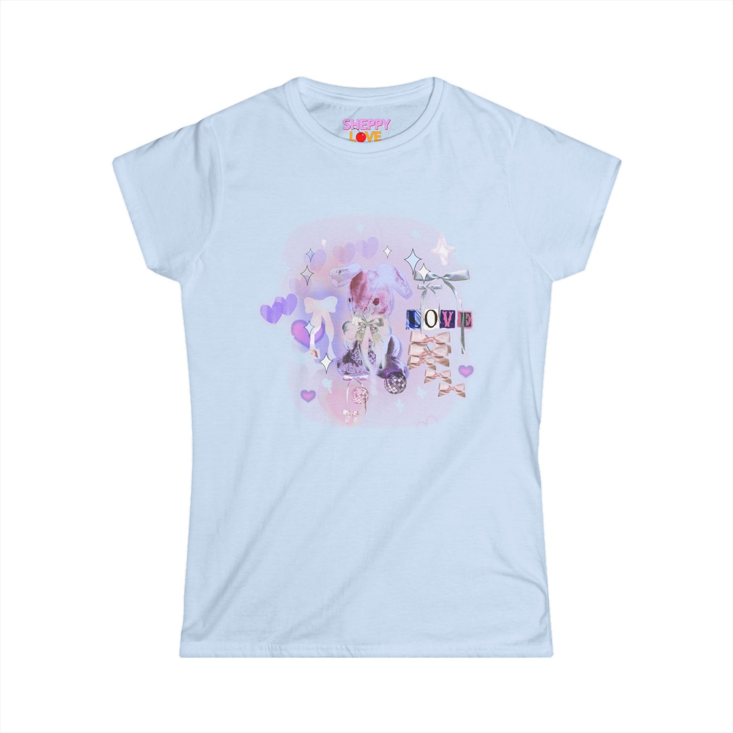 Bunny Bow Coquette Y2K Tee