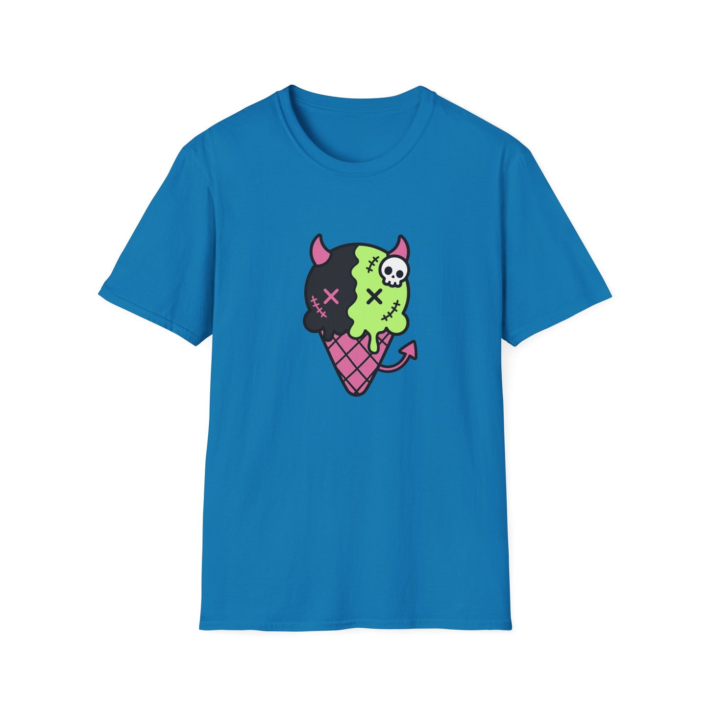 Devil Ice Cream Scene Kids Cotton Unisex Tee (XS–5XL)