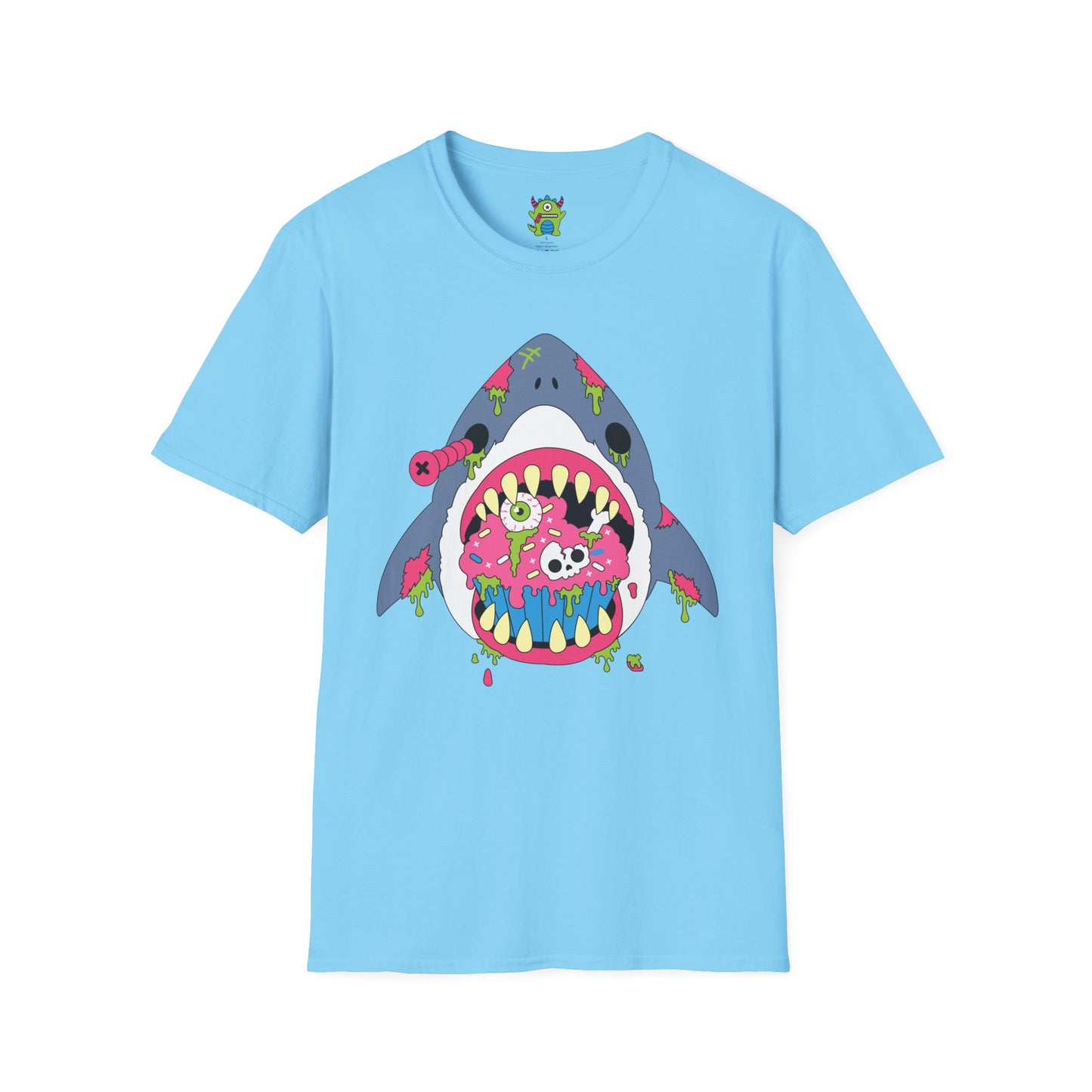 Zombie Shark Graphic Tee — Creepy Cute Monster Shark T‑Shirt