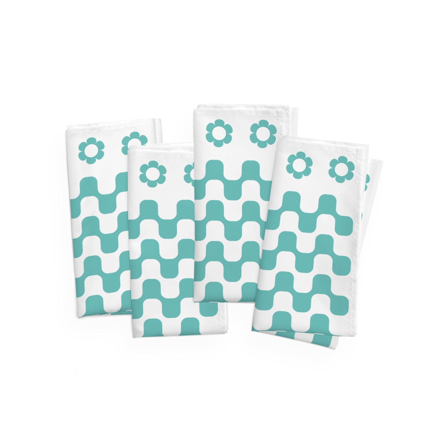 Retro Flower Child Squiggly Napkins