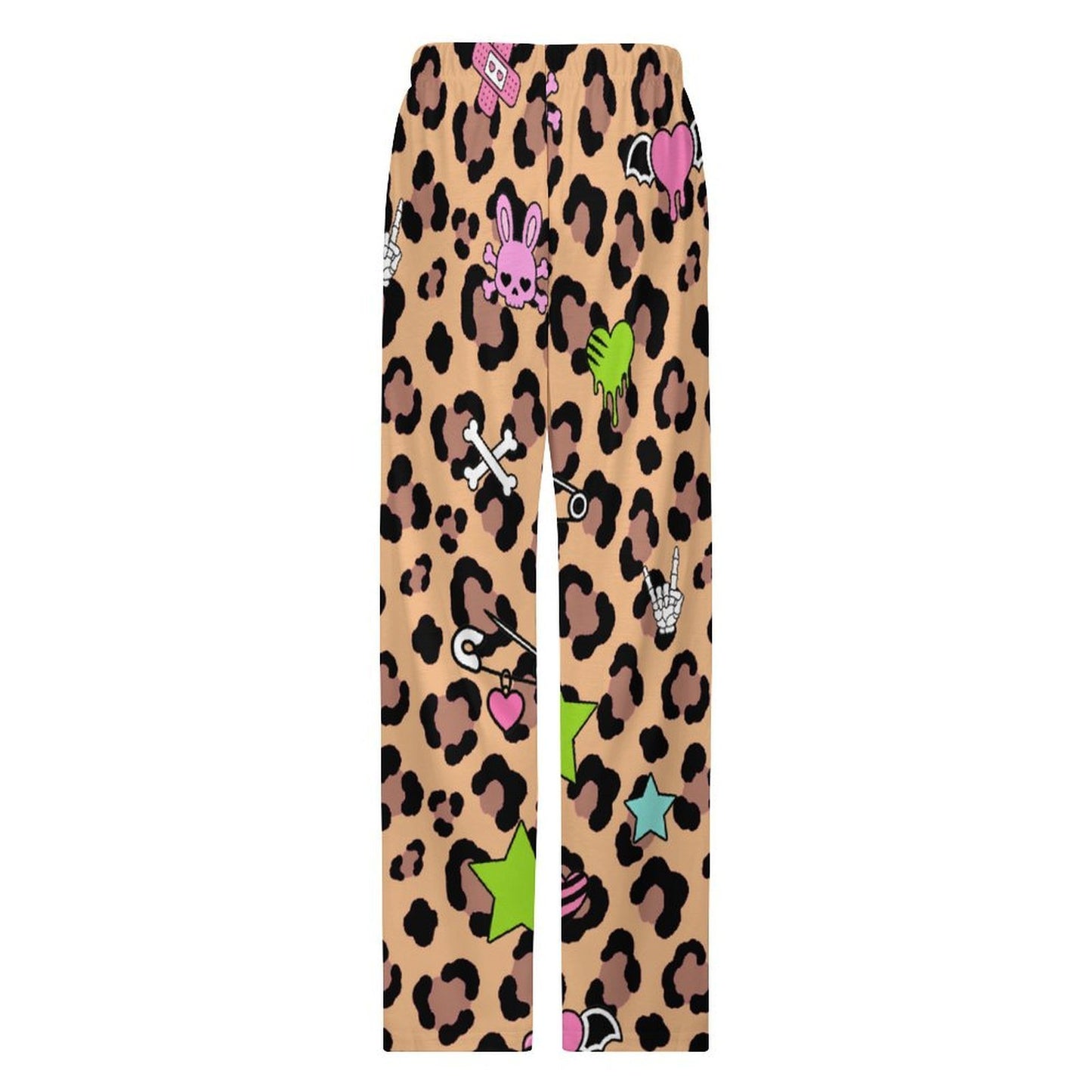 Leopard Goth Emo Women's Cotton Pajama Pants