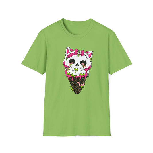 Melting Zombie Cat Ice Cream Unisex Cotton Tee (S–3XL)