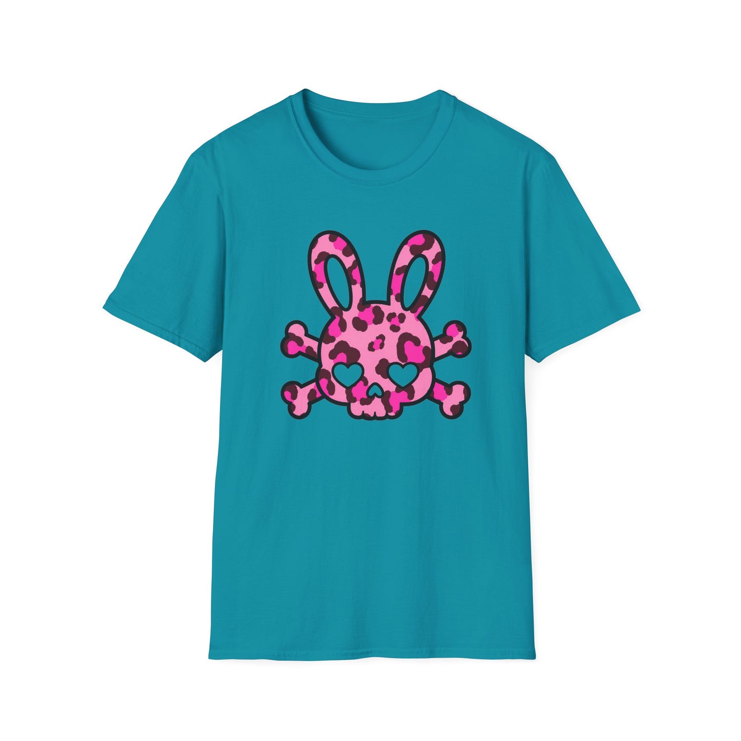 Leopard Bunny Skull Cotton Unisex T-Shirt (S to 3XL)