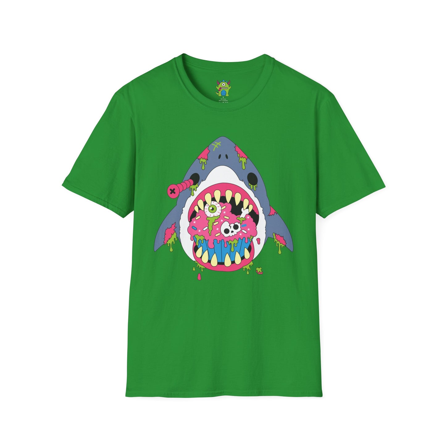 Zombie Shark Graphic Tee — Creepy Cute Monster Shark T‑Shirt