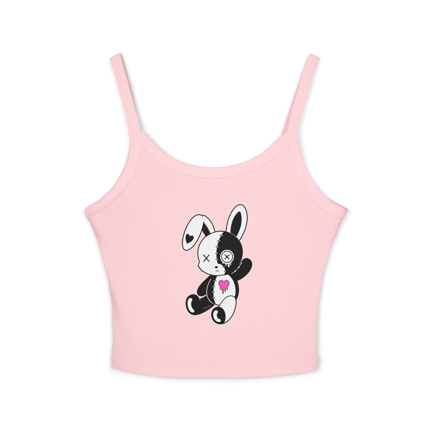Bunny Plush Heart Crop Tank