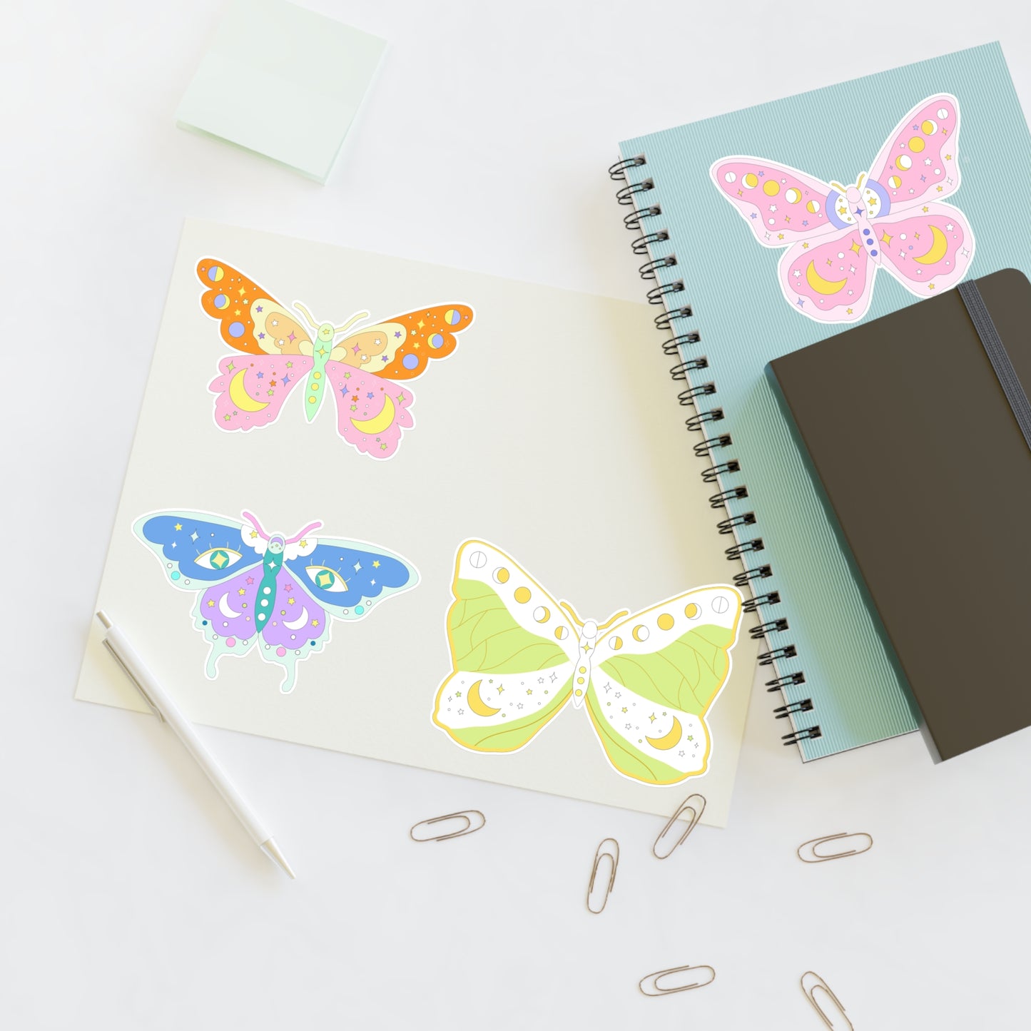 Pastel Kawaii Grunge Butterfly Sticker Sheets