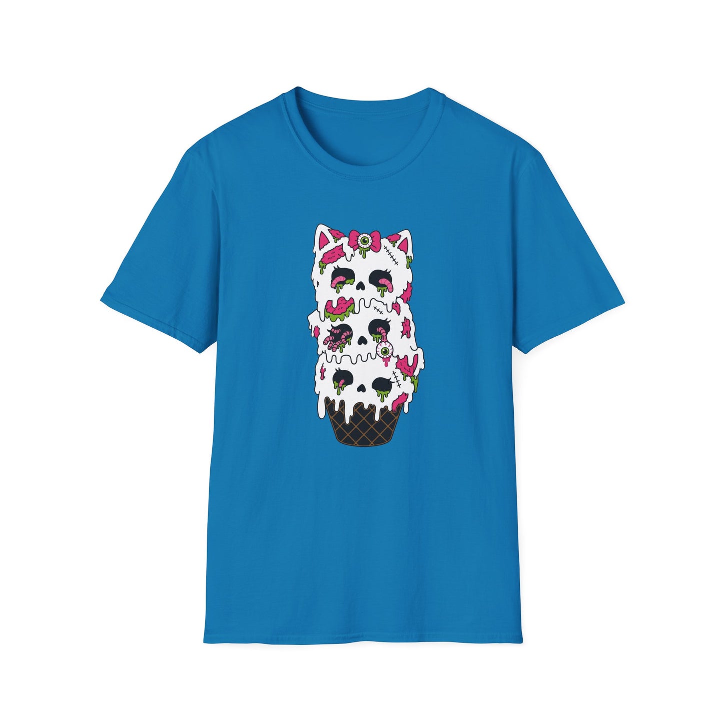 Melting Zombie Cat Ice Cream Unisex Cotton Tee (S–3XL)