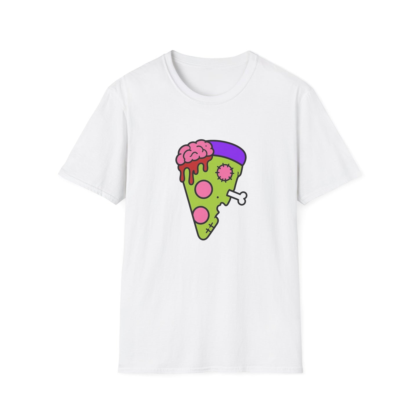 Zombie Pizza Scene Kids Cotton Unisex Tee (XS–5XL)