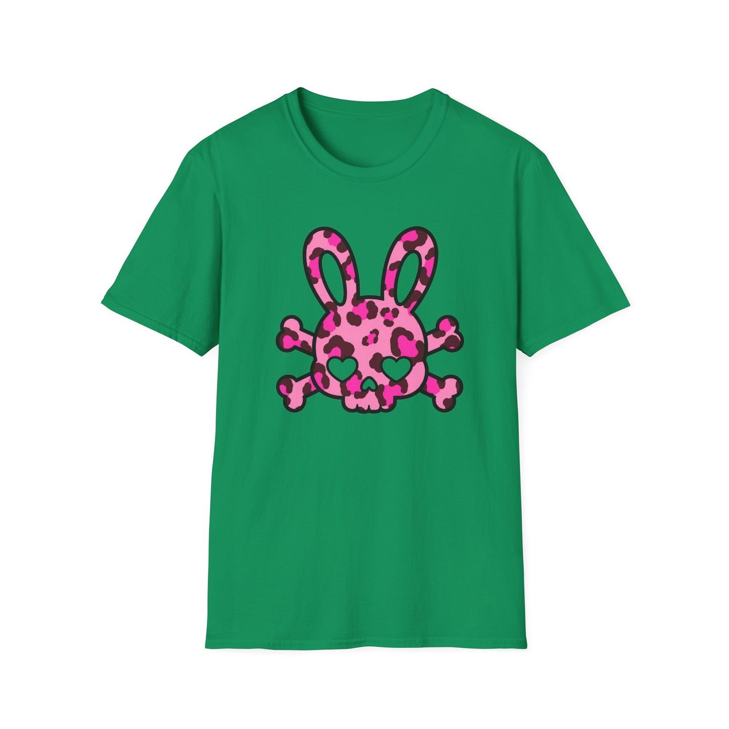 Leopard Bunny Skull Cotton Unisex T-Shirt (S to 3XL)