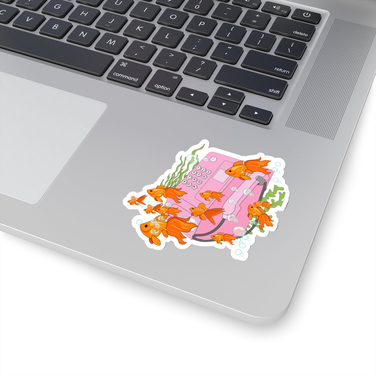 Dreamy Goldfish Phone booth Kiss-Cut Stickers