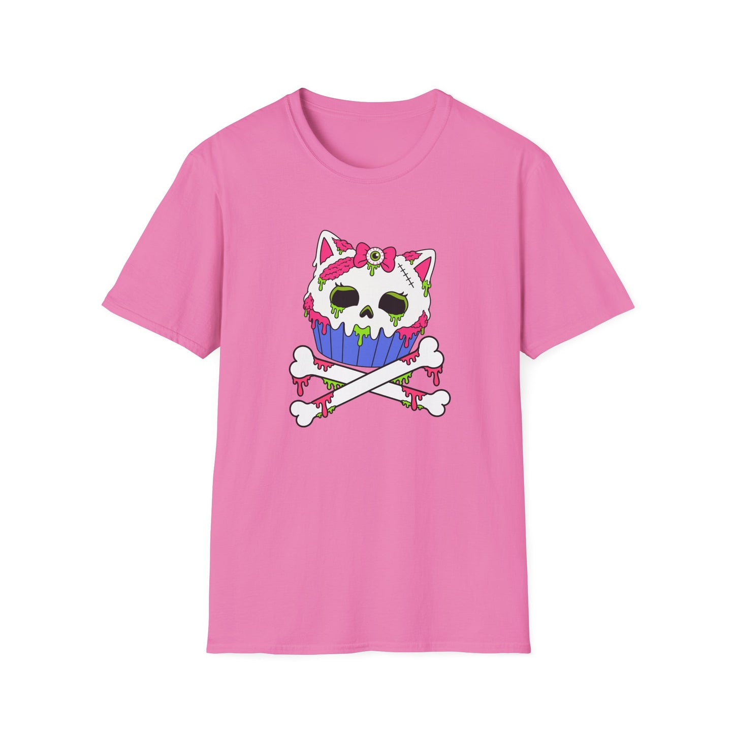 Skull Cupcake Cat T-Shirt — Cute Gothic Cat Skull Tee